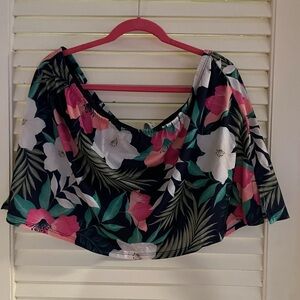 Lane Bryant Tropical Floral swim skirt with brief